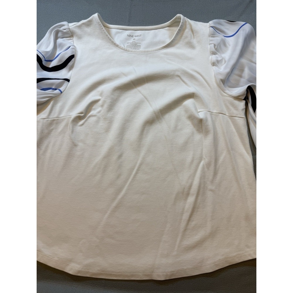 Nine West White Night Top Womens Size Medium
